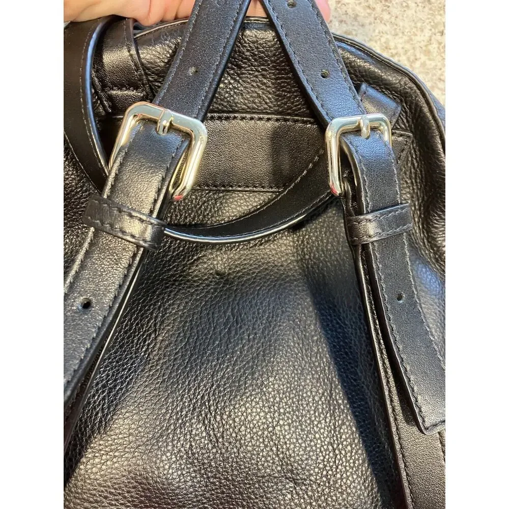 KATE SPADE NICOLE LARCHMONT AVE BACKPACK BLACK LEATHER TRAVEL SCHOOL BAG
